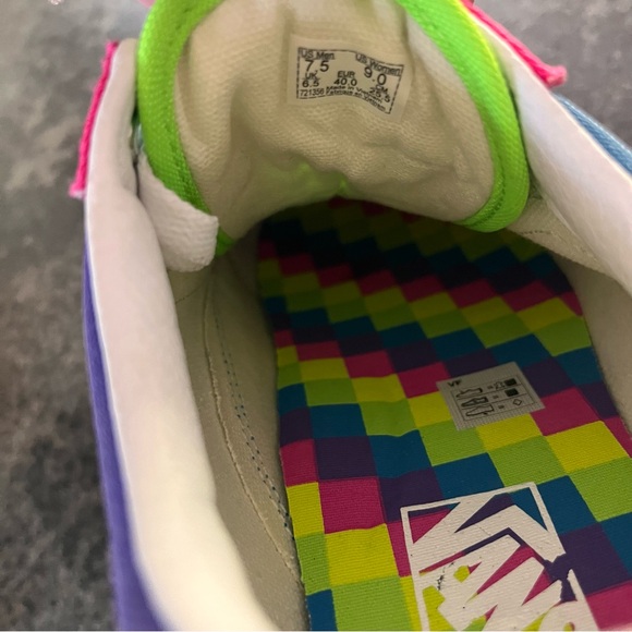 Vans Old Skool Neon Color Block Skate Shoes - Picture 9 of 10